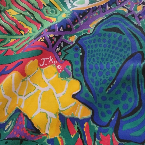 Vintage Jenny Kee Fish Doona Duvet Cover 87" x 68" - Picture 2 of 7